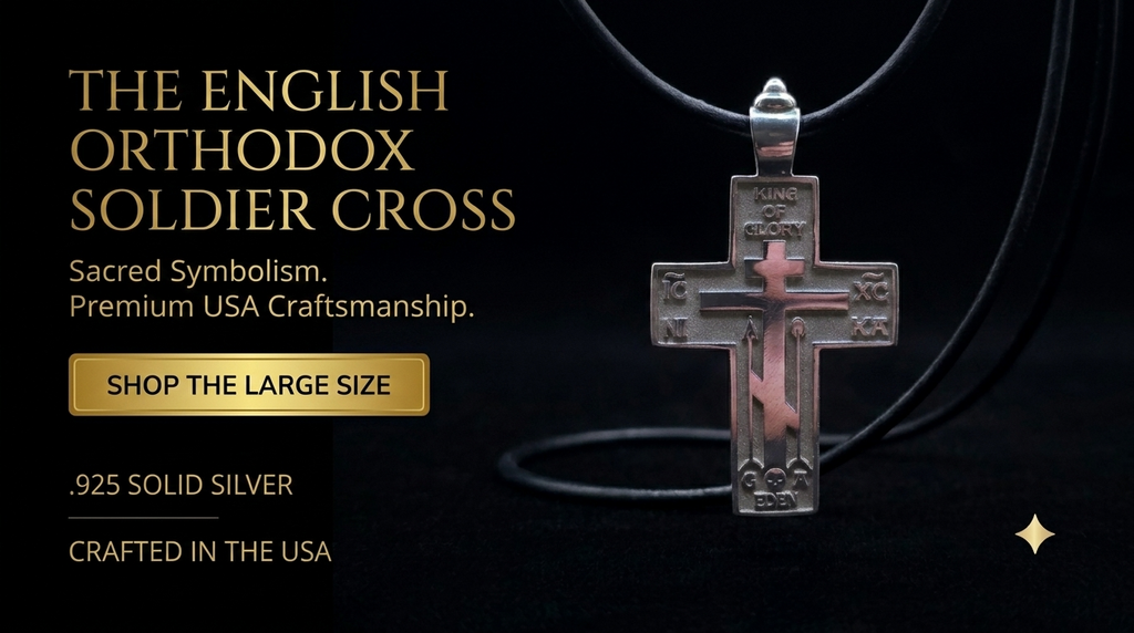 English Orthodox Soldier Cross - Large