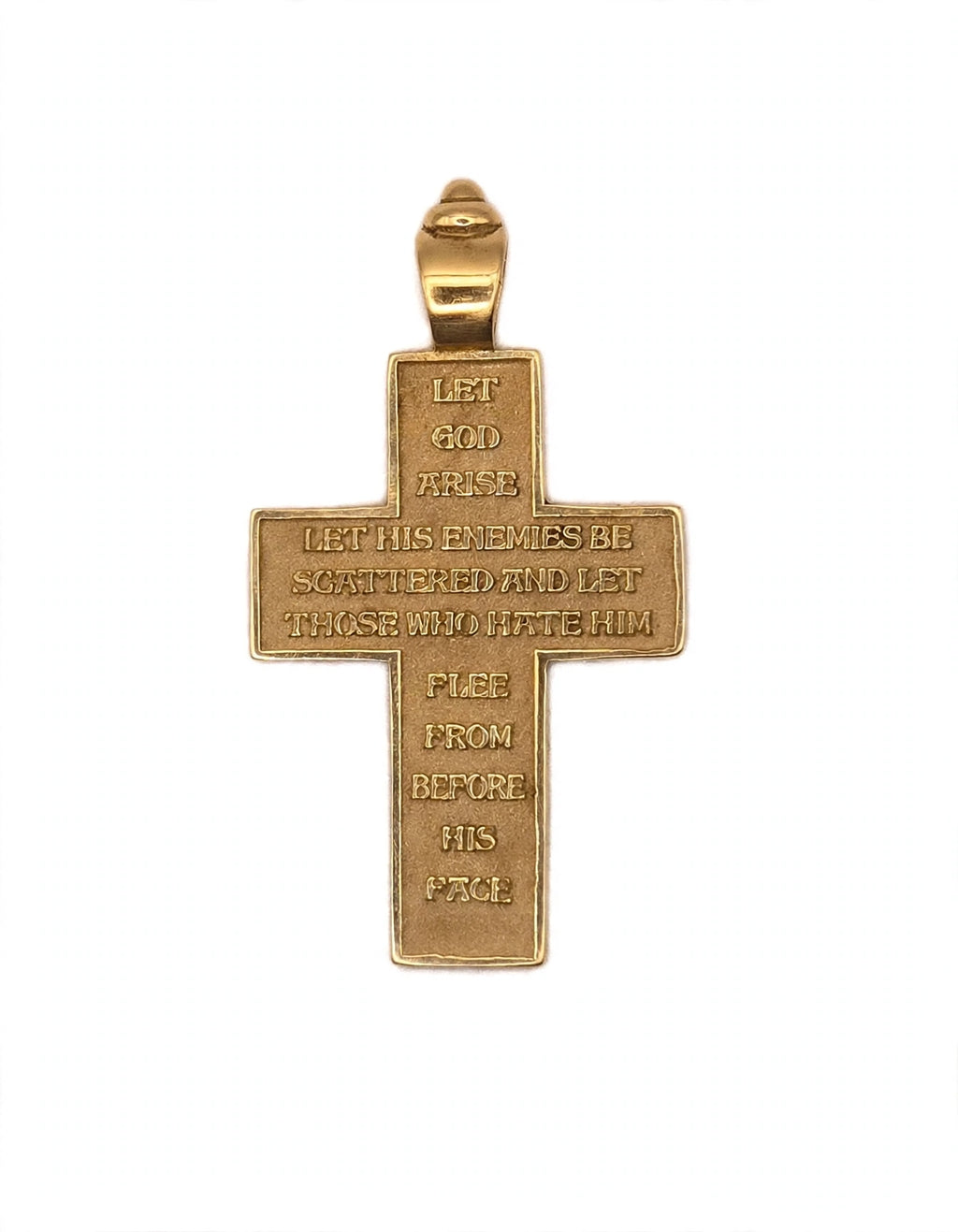 14K Gold English Orthodox Soldier Cross