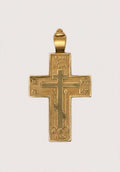 14K Gold English Orthodox Soldier Cross